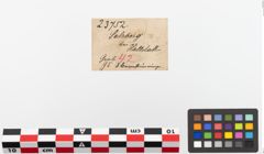 Etikett zu Bernsteinring (NHMW-PRAE-023752)